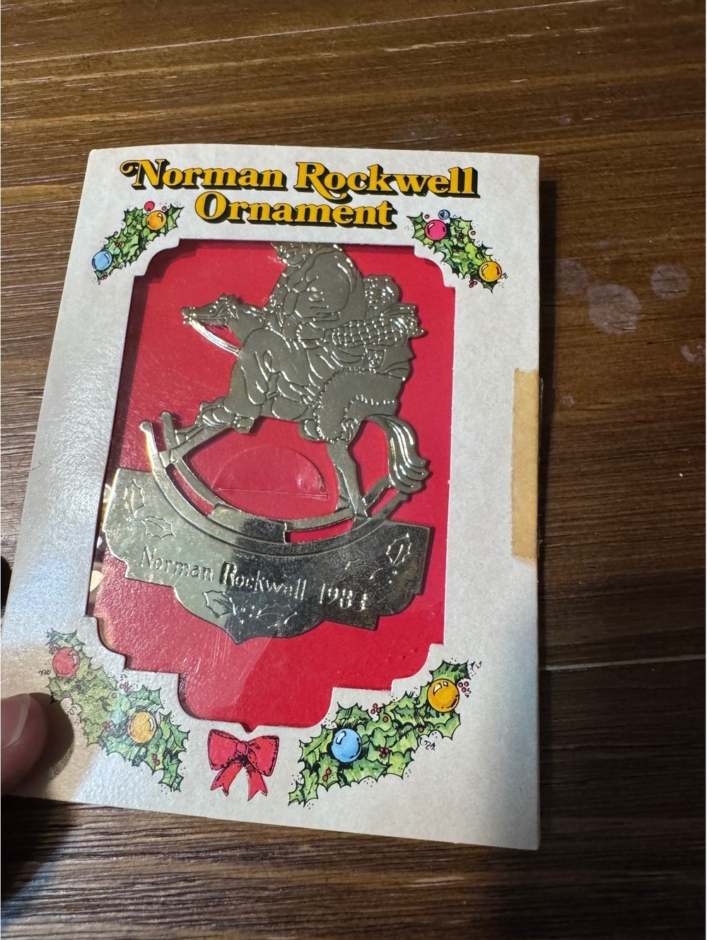 Vintage 1983 Norman Rockwell McDonald’s Coca-Cola Christmas Ornament w/ Card